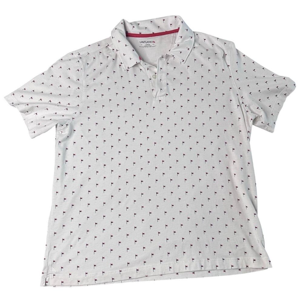Untuckit Pourret Mens Short Sleeve Polo Size Large - Picture 1 of 7